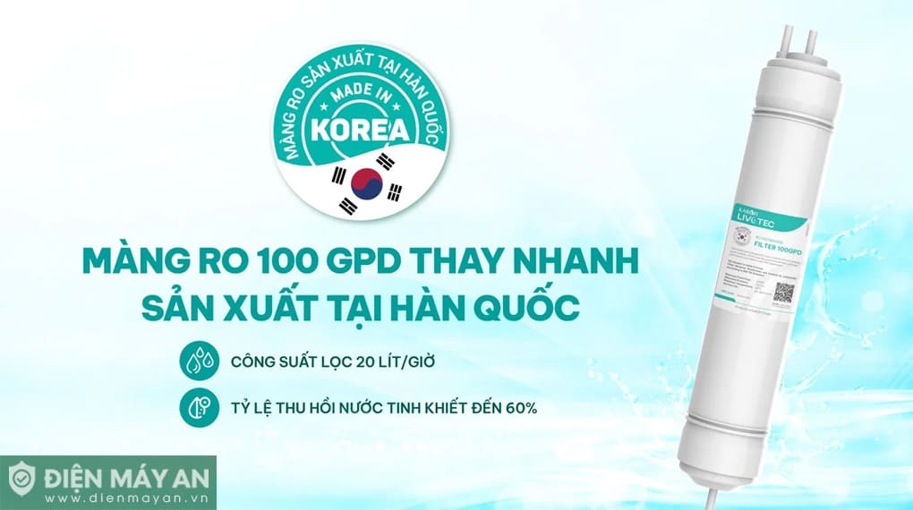 Máy lọc nước nóng lạnh Karofi Livotec 628